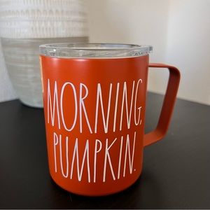 Rae Dunn “Morning Pumpkin” Stainless Steel Insulated Mug